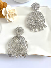 Out Of Crowd White Diamond Chandbali Earrings